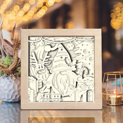 Christmas Gnome 13 – 3D Shadow Box SVG File for Cricut & Silhouette
