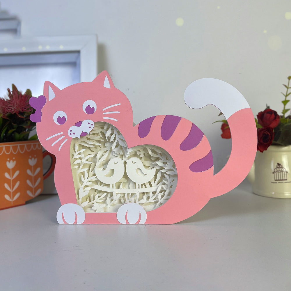 Bird Love – 3D Cat Heart Box File - Cricut File - VEKTOR KRAFT