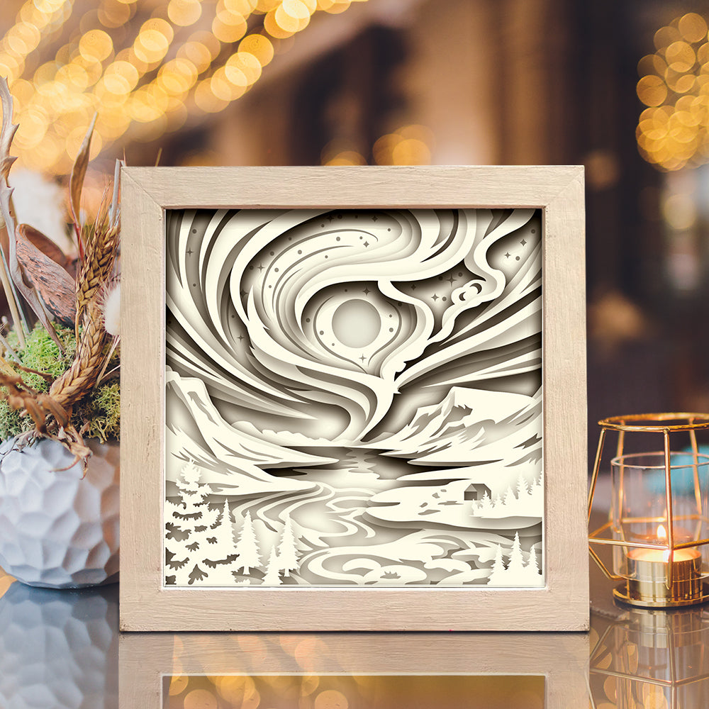 Aurora Borealis 5 – 3D Shadow Box SVG File for Cricut & Silhouette