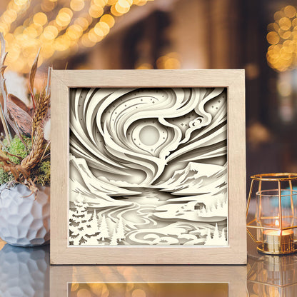 Aurora Borealis 5 – 3D Shadow Box SVG File for Cricut & Silhouette
