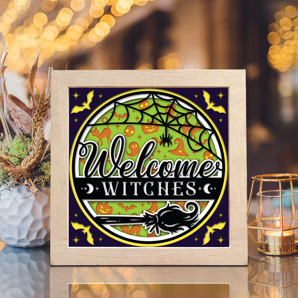 Welcome Halloween – 3D Shadow Box SVG File for Cricut & Silhouette