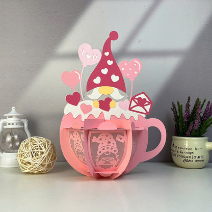Hot Cocoa Cup Valentine - 3D Valentine Paper Lantern File  - Cricut File  - VEKTOR KRAFT