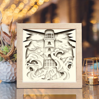 Lighthouse 17 – 3D Shadow Box SVG File for Cricut & Silhouette