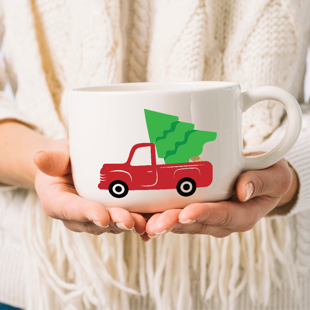 Christmas Tree Red Truck - Christmas Cricut File - VEKTOR KRAFT