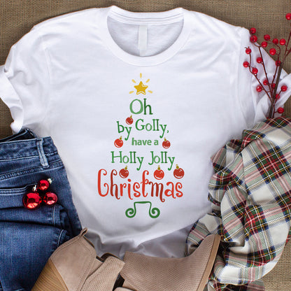 Oh By Golly Have A Holly Jolly Christmas - Christmas Cricut File - VEKTOR KRAFT
