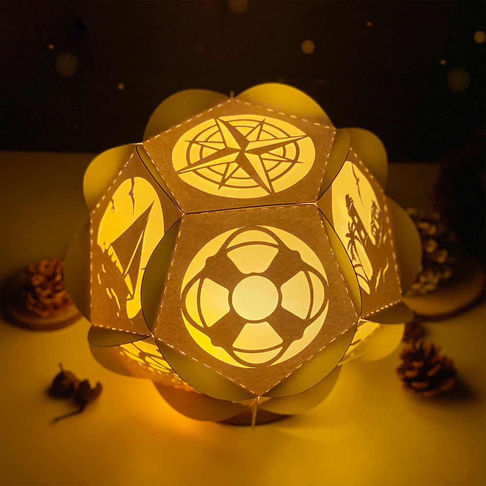 Nautical Icon – 3D Lantern SVG File for Cricut & Silhouette