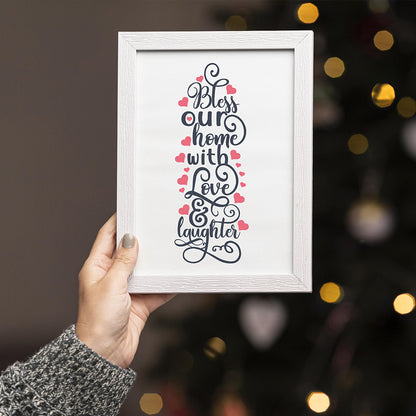Bless Our Home With Love – 3D Lightbox SVG File for Cricut & Silhouette