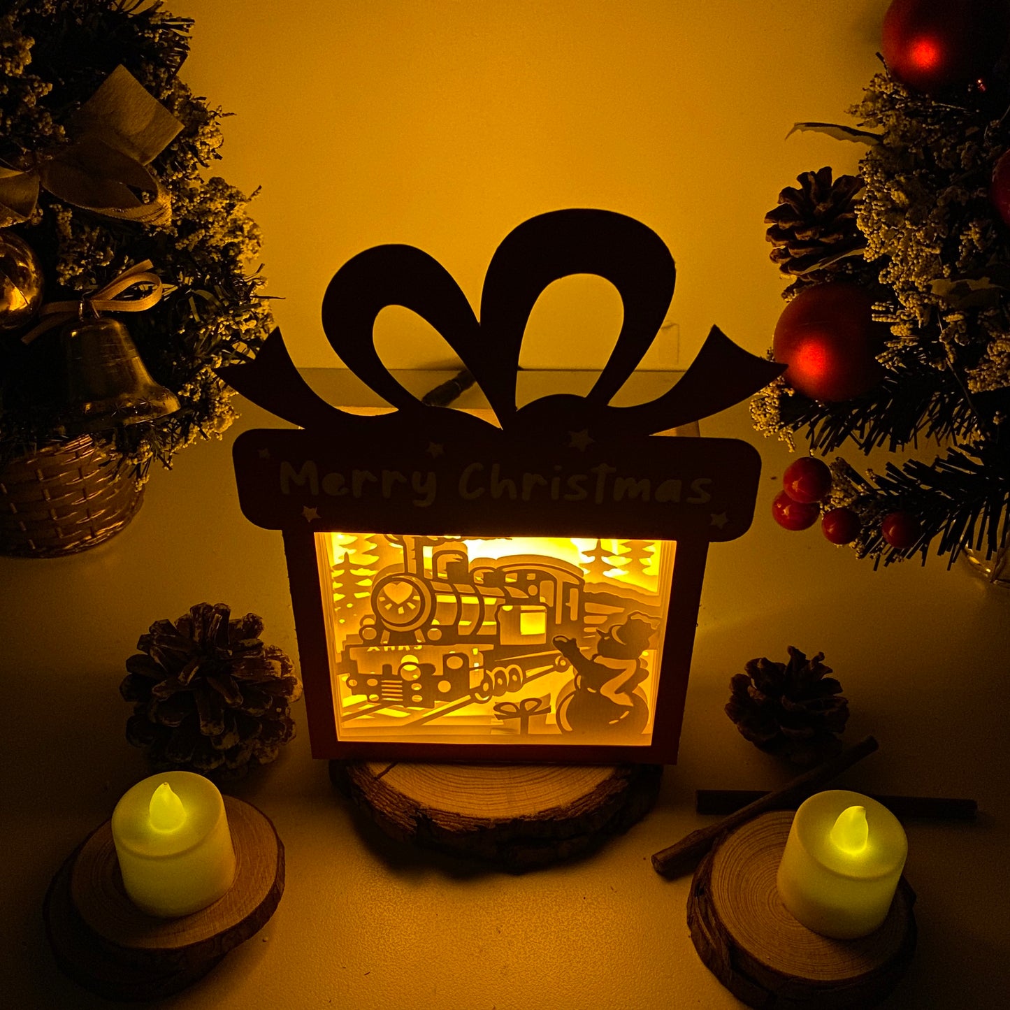 Christmas Train – 3D Box SVG File for Cricut & Silhouette