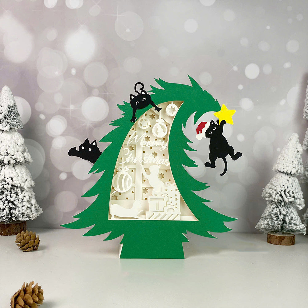 Christmas Cat – 3D Box SVG File for Cricut & Silhouette