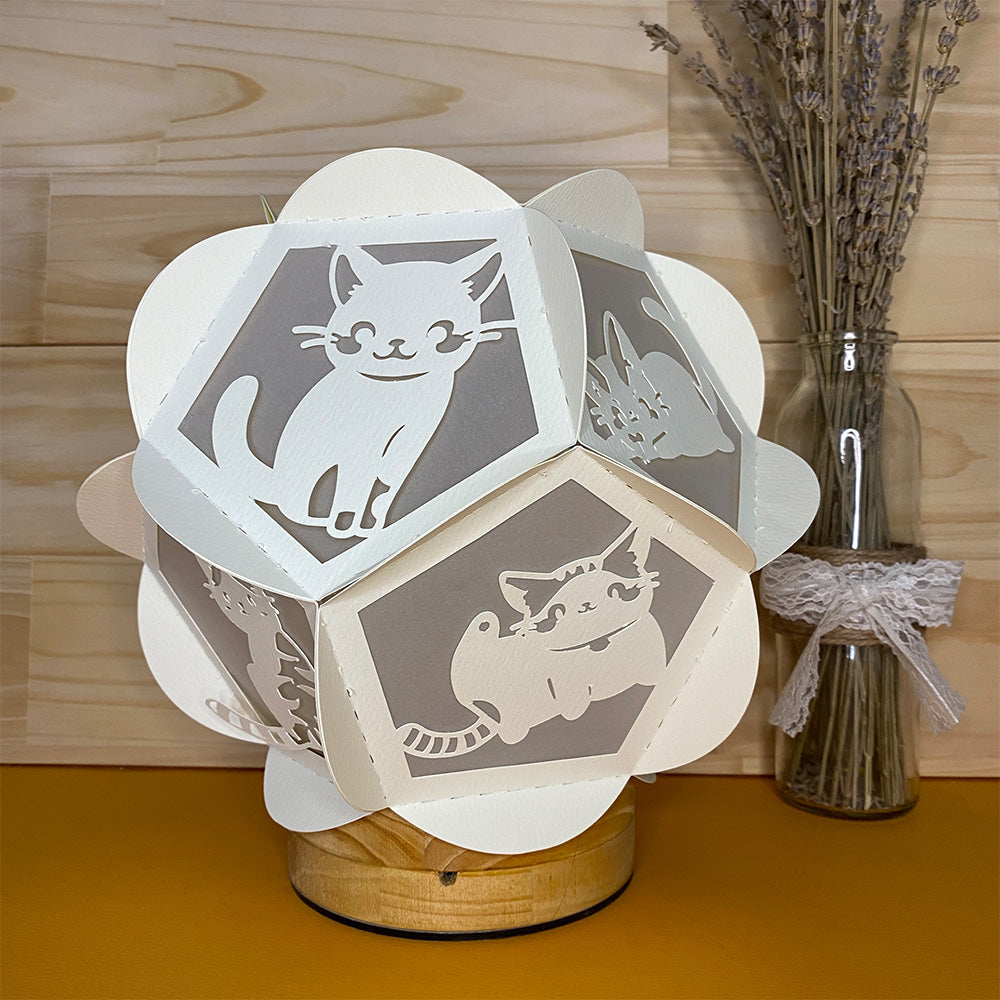 Cat – 3D Lantern SVG File for Cricut & Silhouette