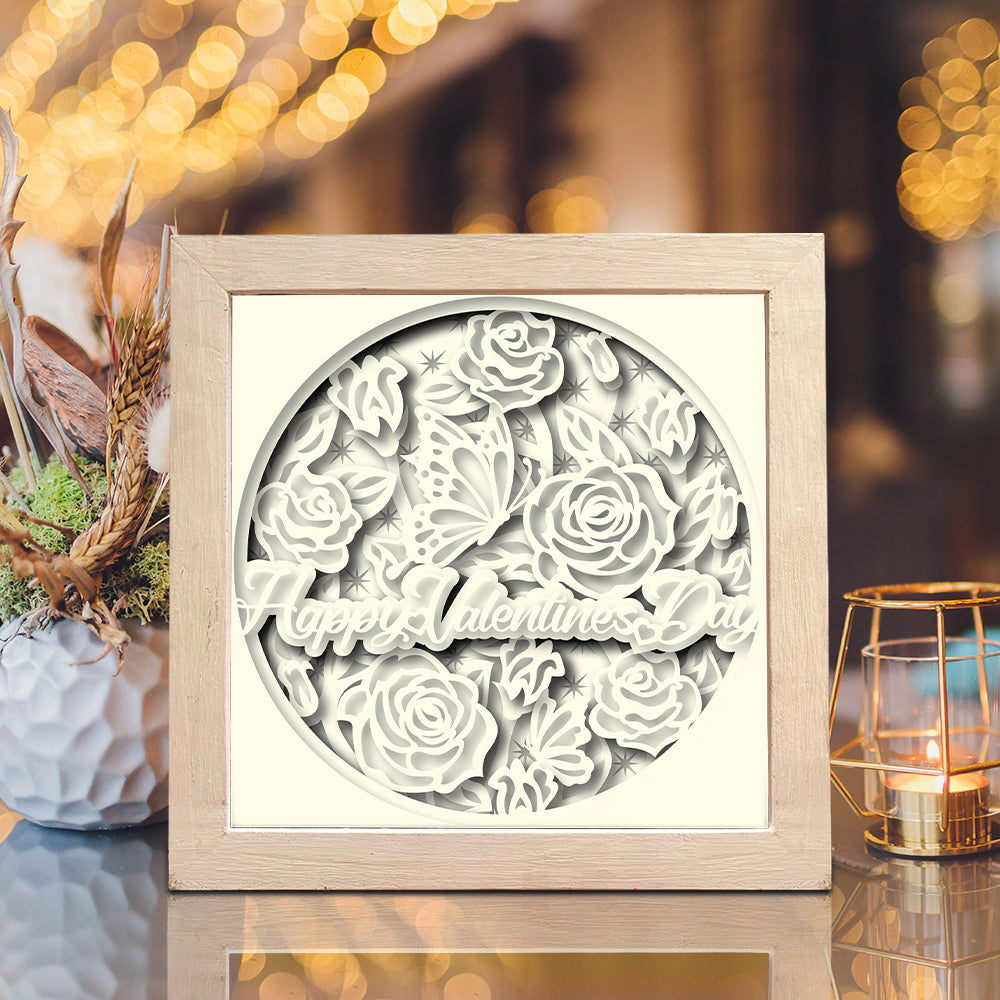 Happy Valentine's Day – 3D Shadow Box SVG File for Cricut & Silhouette