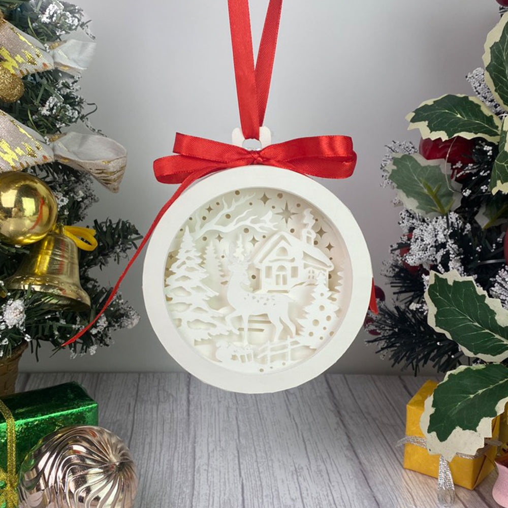 Christmas Deer 2 – 3D Lantern SVG File for Cricut & Silhouette