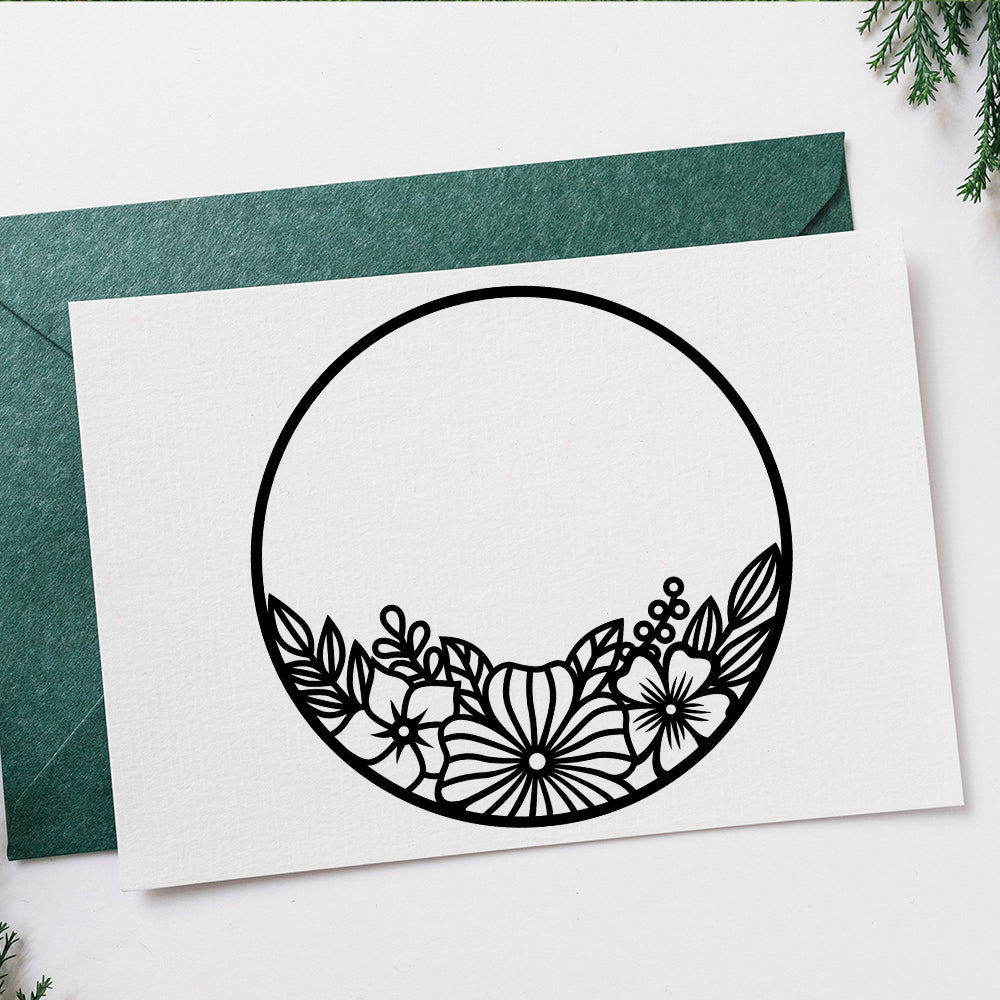 Floral Round Frame - Cricut File - VEKTOR KRAFT