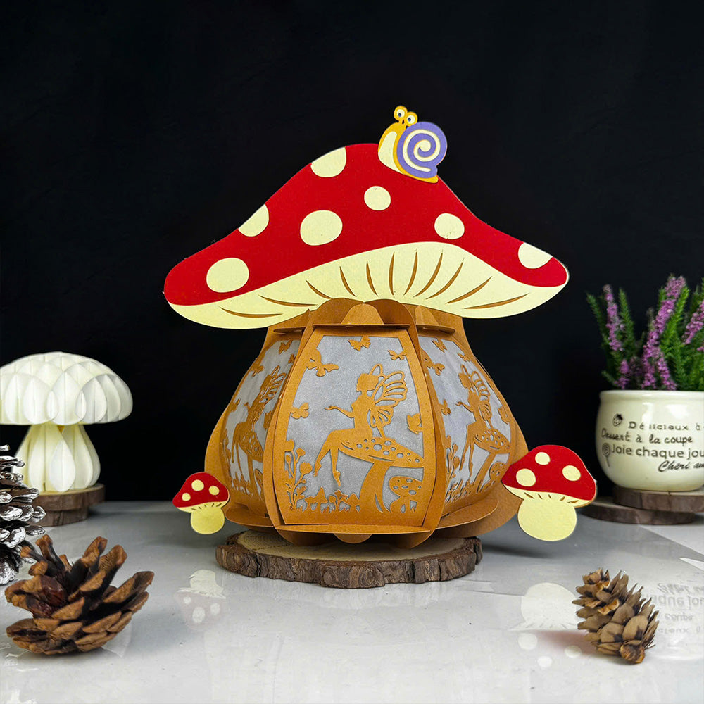 Mushroom Fairy - 3D Fairy Lantern File  - Cricut File  - VEKTOR KRAFT
