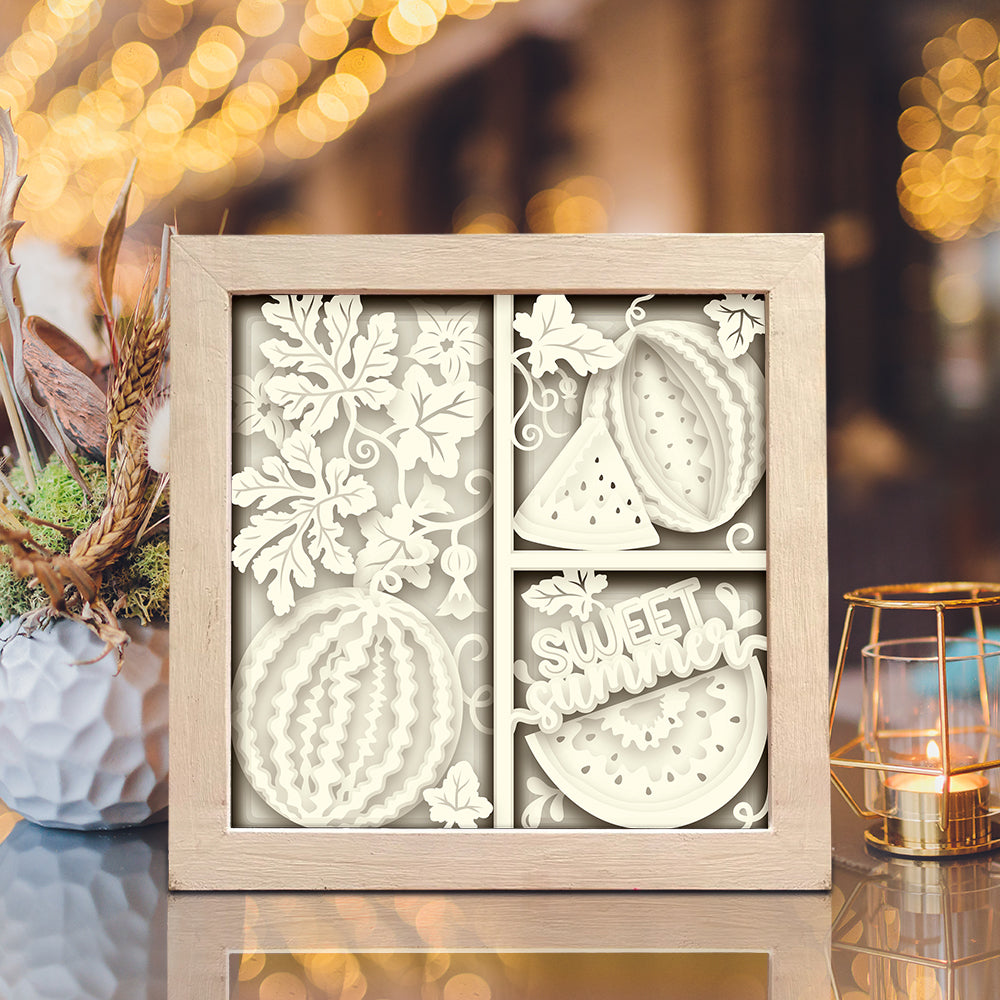 Watermelon – 3D Shadow Box SVG File for Cricut & Silhouette