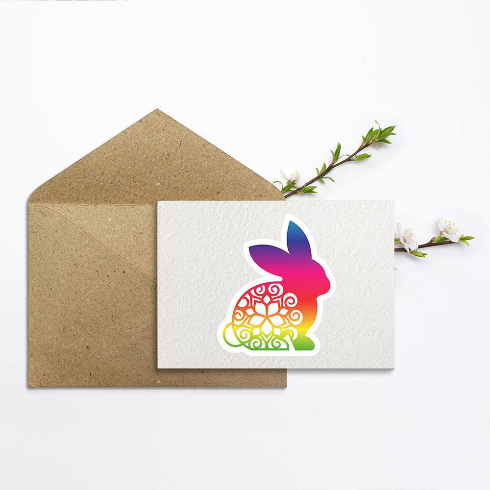 Bunny Spectrum Stickers – 3D Lightbox SVG File for Cricut & Silhouette