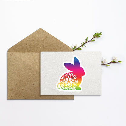 Bunny Spectrum Stickers – 3D Lightbox SVG File for Cricut & Silhouette