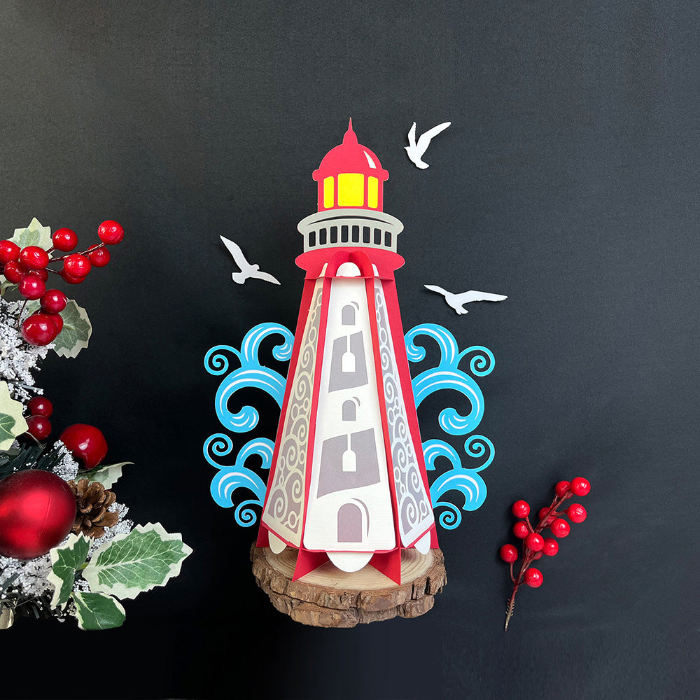 Lighthouse - 3D Paper Cut Lantern File  - Cricut File  - VEKTOR KRAFT