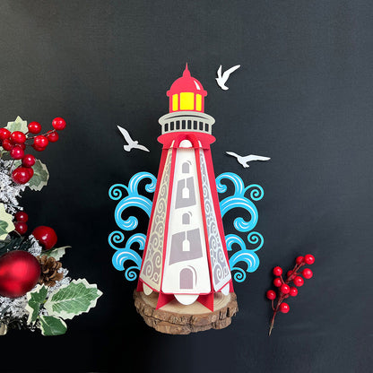 Lighthouse - 3D Paper Cut Lantern File  - Cricut File  - VEKTOR KRAFT