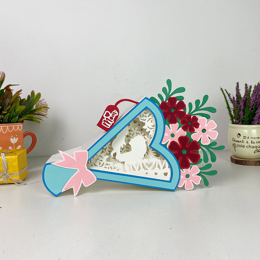 Love Mom – 3D Bouquet Box File - Cricut File - VEKTOR KRAFT