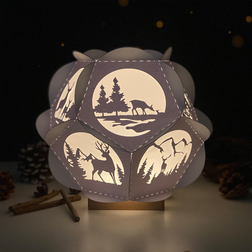 Deer – 3D Lantern SVG File for Cricut & Silhouette