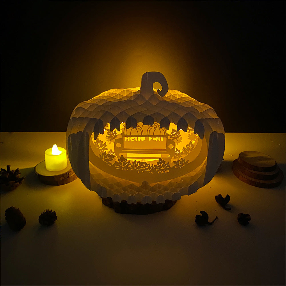 Autumn Truck – 3D Pop-Up Card SVG File for Cricut & Silhouette