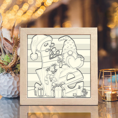 Christmas Gnome Love – 3D Shadow Box SVG File for Cricut & Silhouette