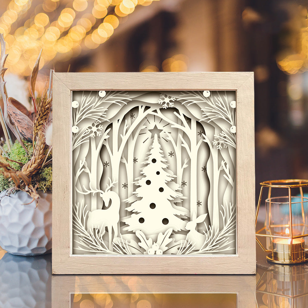 Christmas Tree 2 – 3D Shadow Box SVG File for Cricut & Silhouette