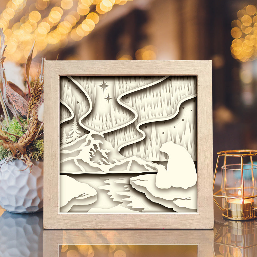 Aurora Borealis 4 – 3D Shadow Box SVG File for Cricut & Silhouette