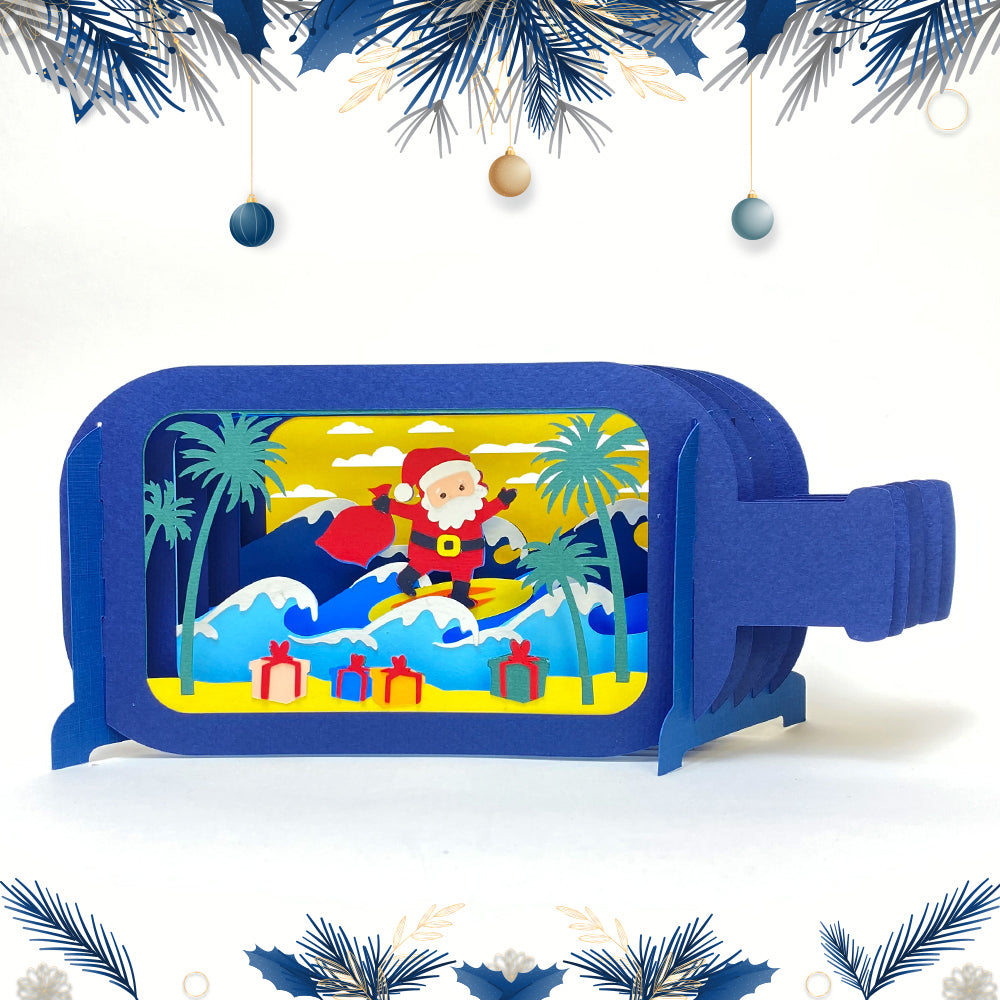 Beachy Christmas – 3D Pop-Up Card SVG File for Cricut & Silhouette