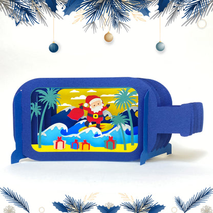 Beachy Christmas – 3D Pop-Up Card SVG File for Cricut & Silhouette