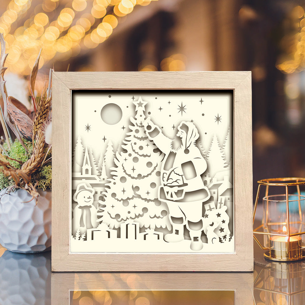 Christmas Santa Claus 5 – 3D Shadow Box SVG File for Cricut & Silhouette