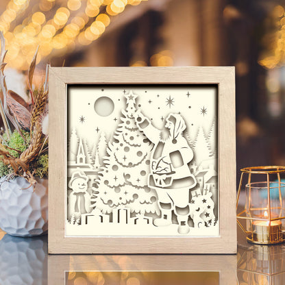Christmas Santa Claus 5 – 3D Shadow Box SVG File for Cricut & Silhouette