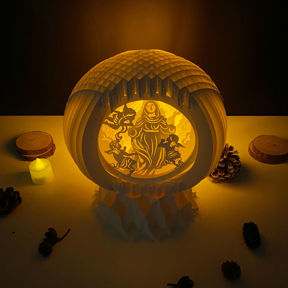 Assumption of Mary – 3D Pop-Up Card SVG File for Cricut & Silhouette