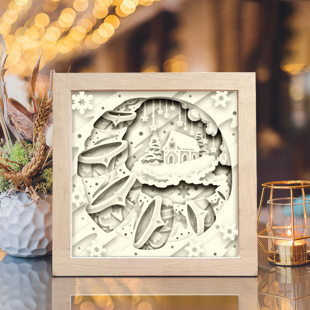Christmas Moon – 3D Shadow Box SVG File for Cricut & Silhouette