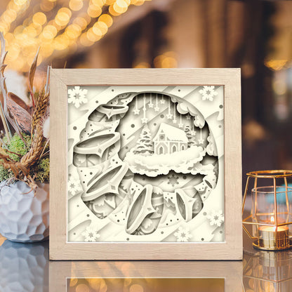 Christmas Moon – 3D Shadow Box SVG File for Cricut & Silhouette
