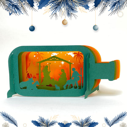 Christmas Nativity – 3D Pop-Up Card SVG File for Cricut & Silhouette