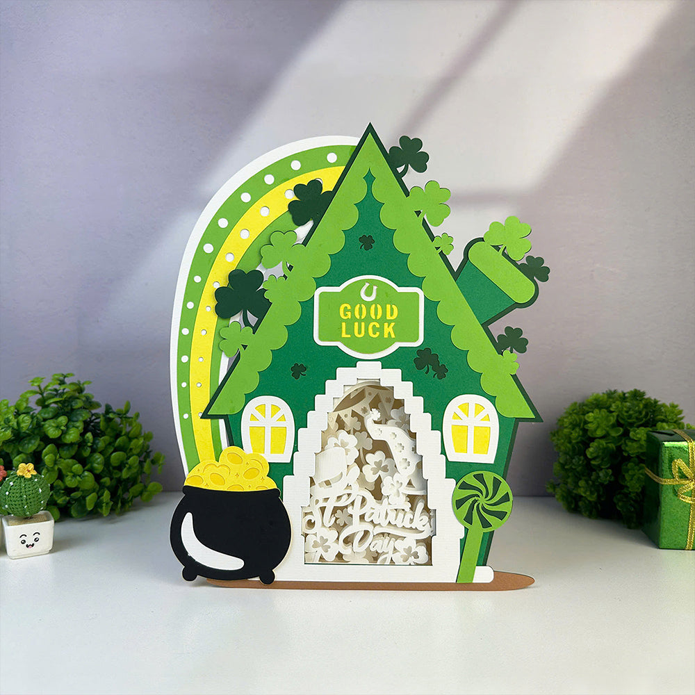 St.Patrick's Day 3 – 3D House Box 3 File - Cricut File - VEKTOR KRAFT