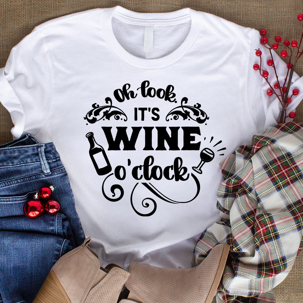 Oh Look It's Wine O'Clock - Cricut File - VEKTOR KRAFT