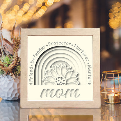 Rainbow Mom – 3D Shadow Box SVG File for Cricut & Silhouette