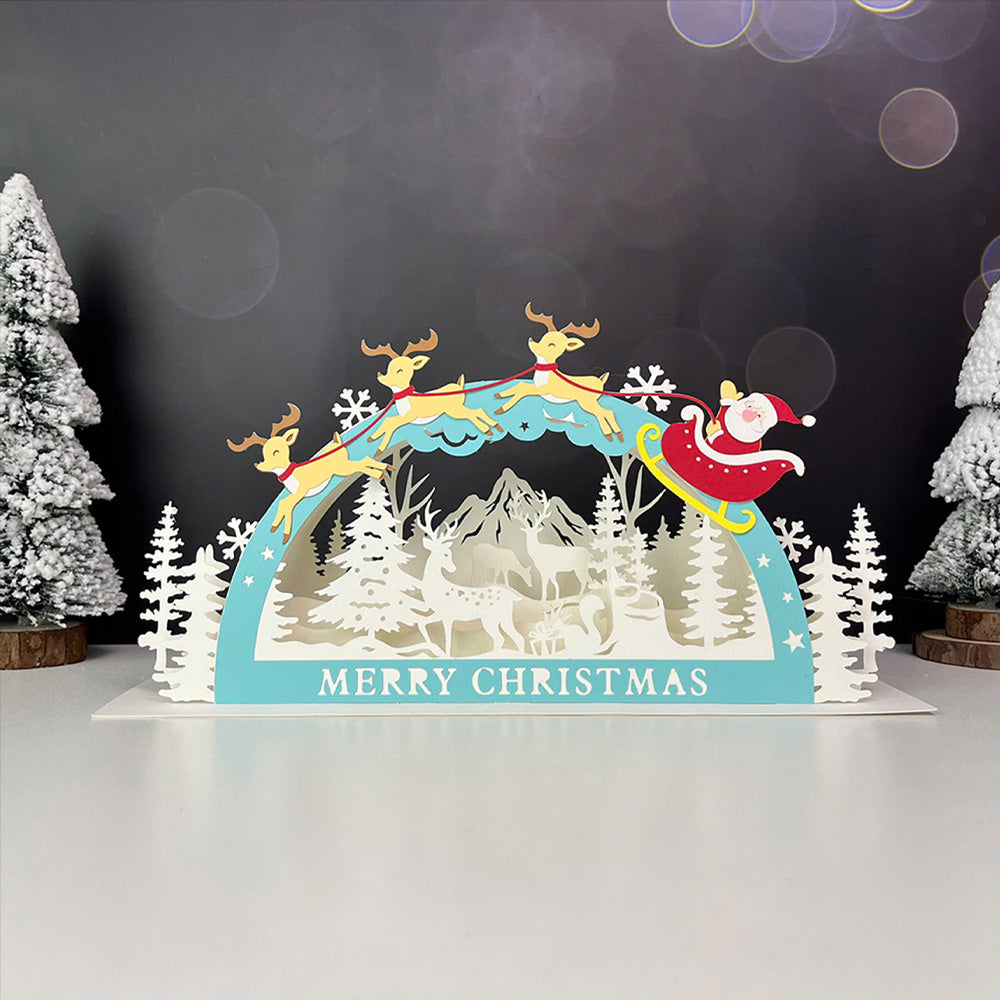 Merry Christmas – 3D Pop-Up Card SVG File for Cricut & Silhouette