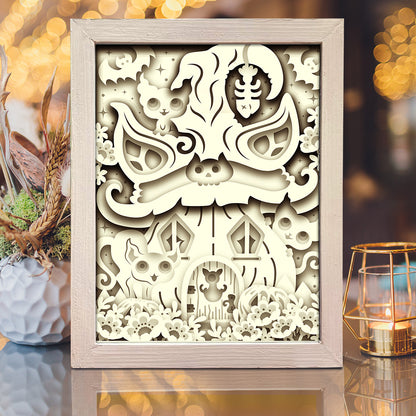 Cute Halloween House – 3D Shadow Box SVG File for Cricut & Silhouette