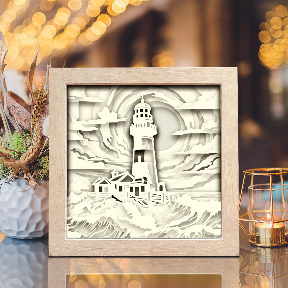 Lighthouse 13 – 3D Shadow Box SVG File for Cricut & Silhouette