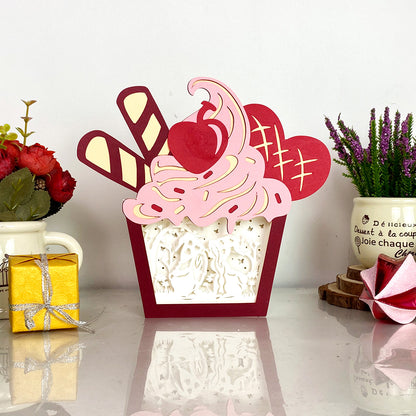 Gnome Love – 3D Cup Cake Box File - Cricut File - VEKTOR KRAFT