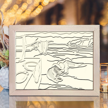 Persistence of Memory – 3D Shadow Box SVG File for Cricut & Silhouette