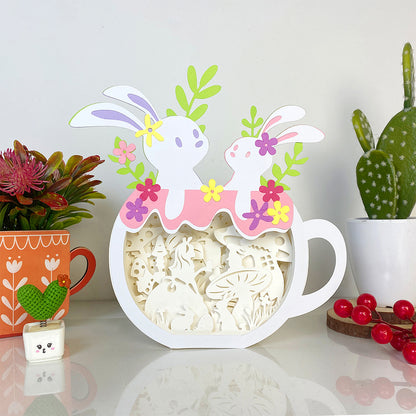 Happy Easter – 3D Bunny Cup Box File - Cricut File - VEKTOR KRAFT