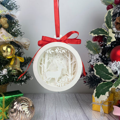Christmas Deer – 3D Lantern SVG File for Cricut & Silhouette
