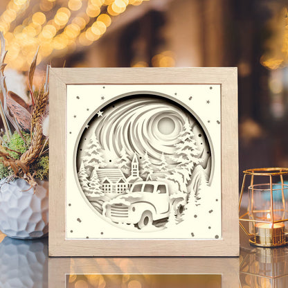 Christmas Truck 4 – 3D Shadow Box SVG File for Cricut & Silhouette