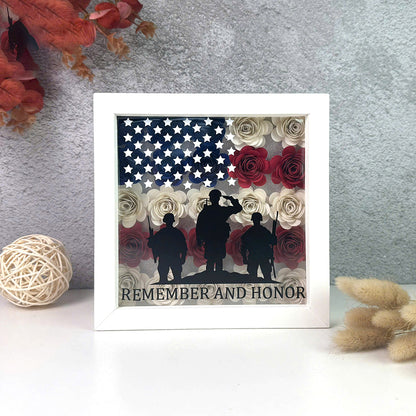 Memorial Day – 3D Shadow Box SVG File for Cricut & Silhouette