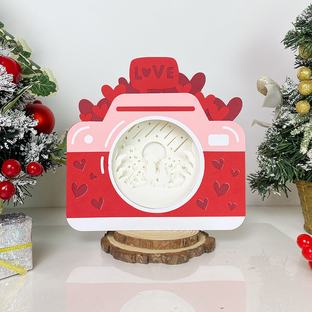 Dog and Cat – 3D Camera Box - Cricut File - VEKTOR KRAFT